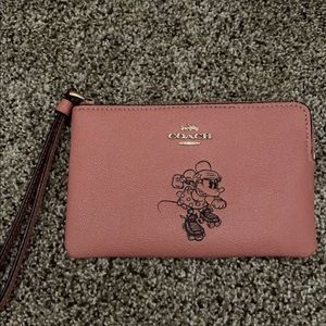 Minnie Mouse coach wristlet